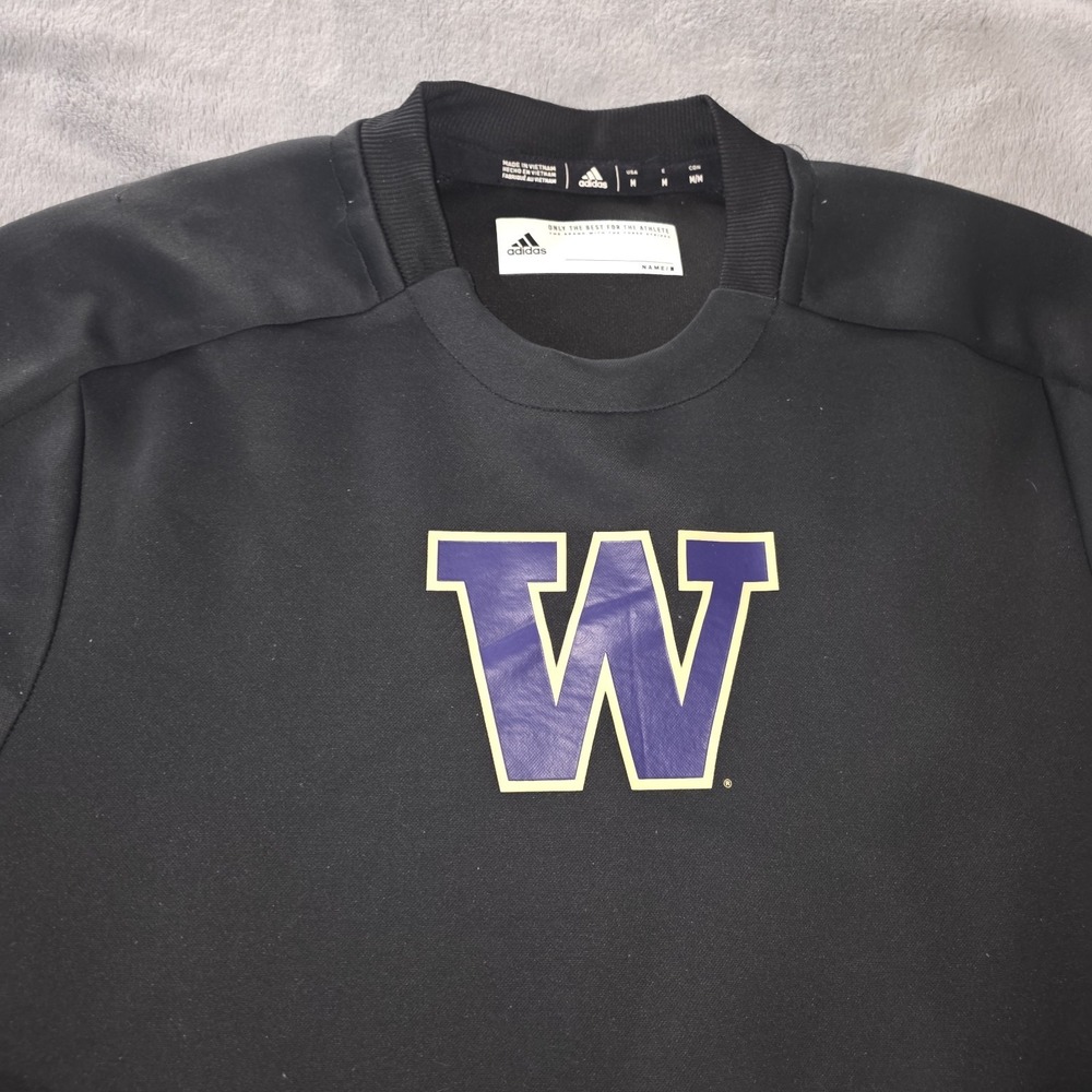 Adidas University of Washington Sweatshirt Huskies Crewneck Pullover Size Medium